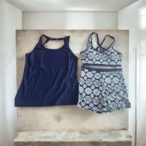 Piece Tankini athletic Swimsuits Tummy Control Top with boys shorts